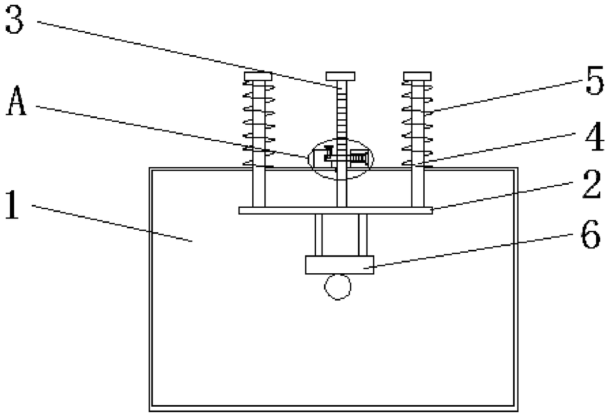 A shock test chamber for vibration test