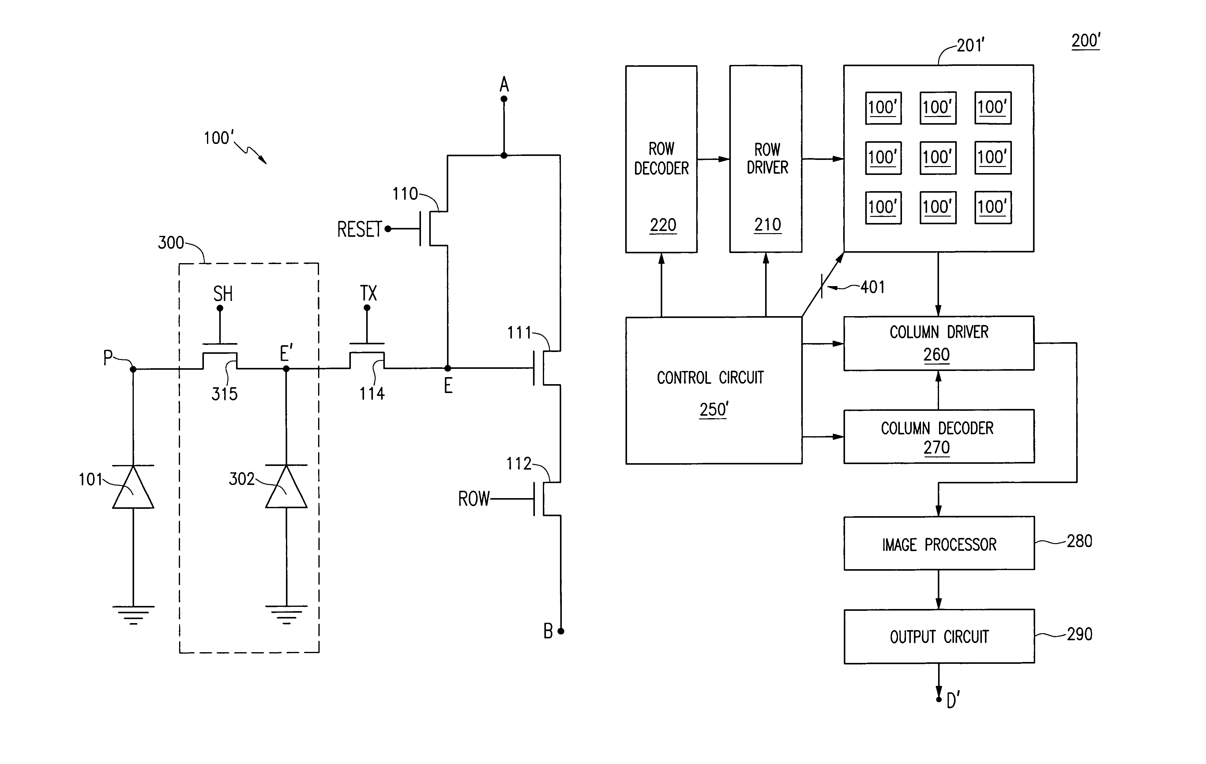 Dual pinned diode pixel with shutter