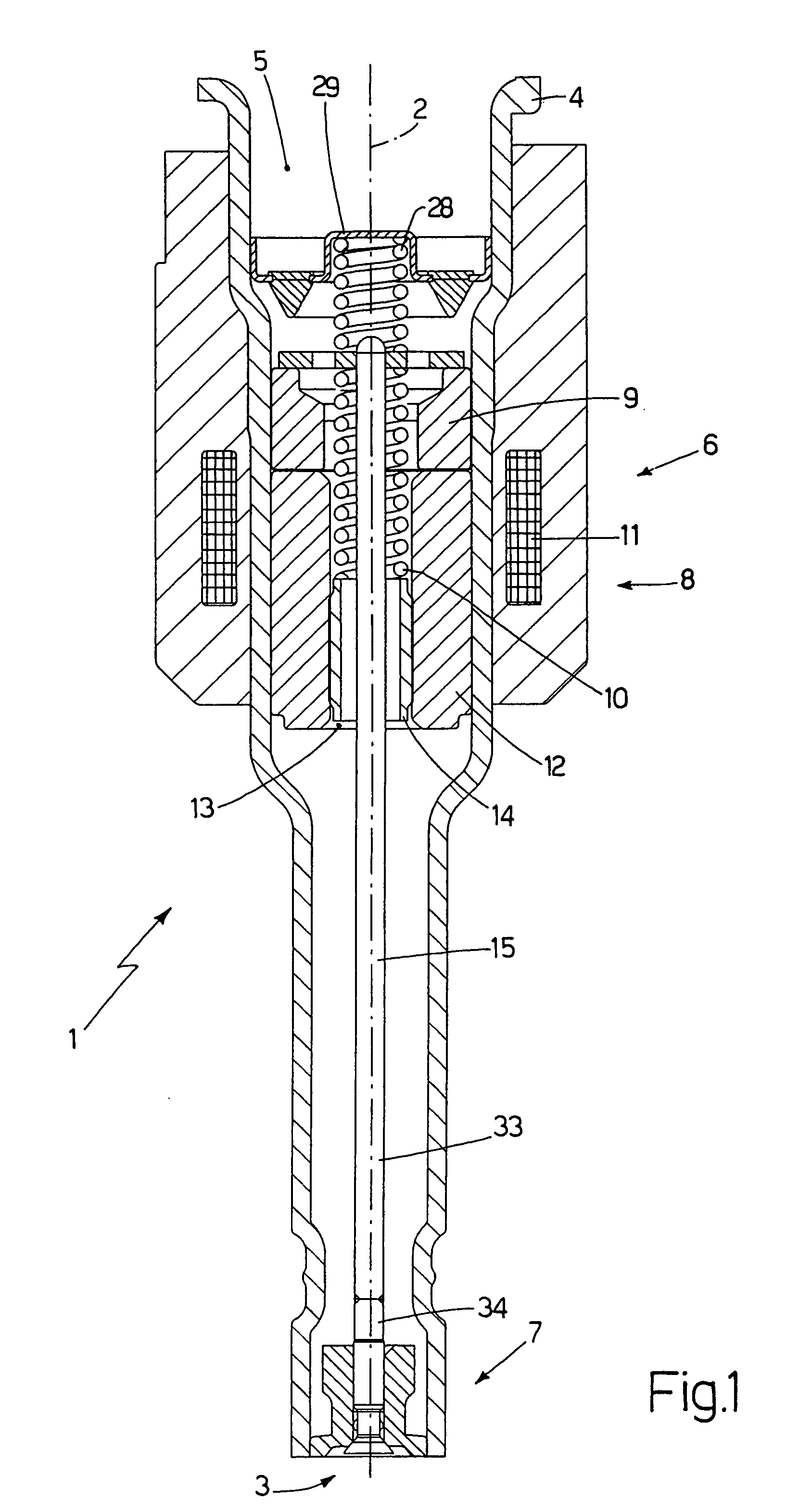 Fuel injector with electromagnetic actuator