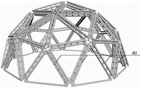 Raw bamboo multi-pipe beam space lattice structure system and double-pipe-clamp type connecting element series