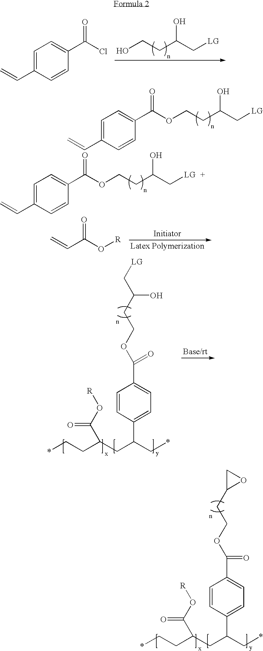 Latex particulates with epoxide functional groups