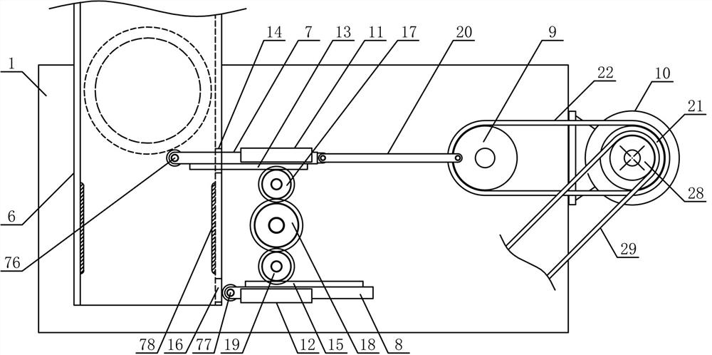 A kind of metal circular tube conveying turning device