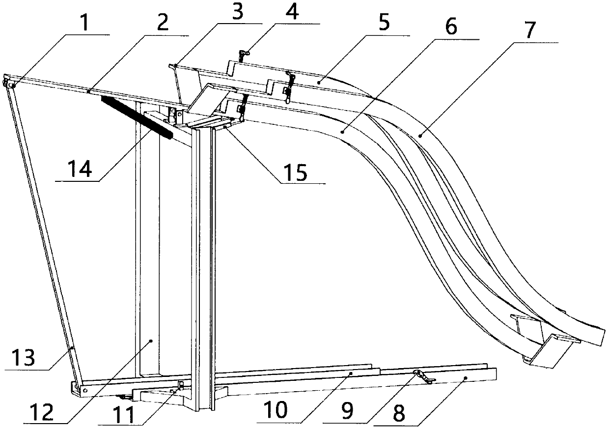 A device for parking electric vehicles on the lower floor and parking bicycles on the upper floor