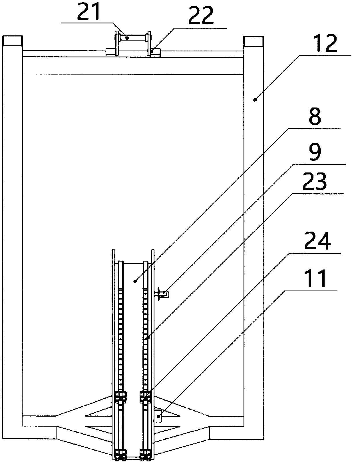 A device for parking electric vehicles on the lower floor and parking bicycles on the upper floor