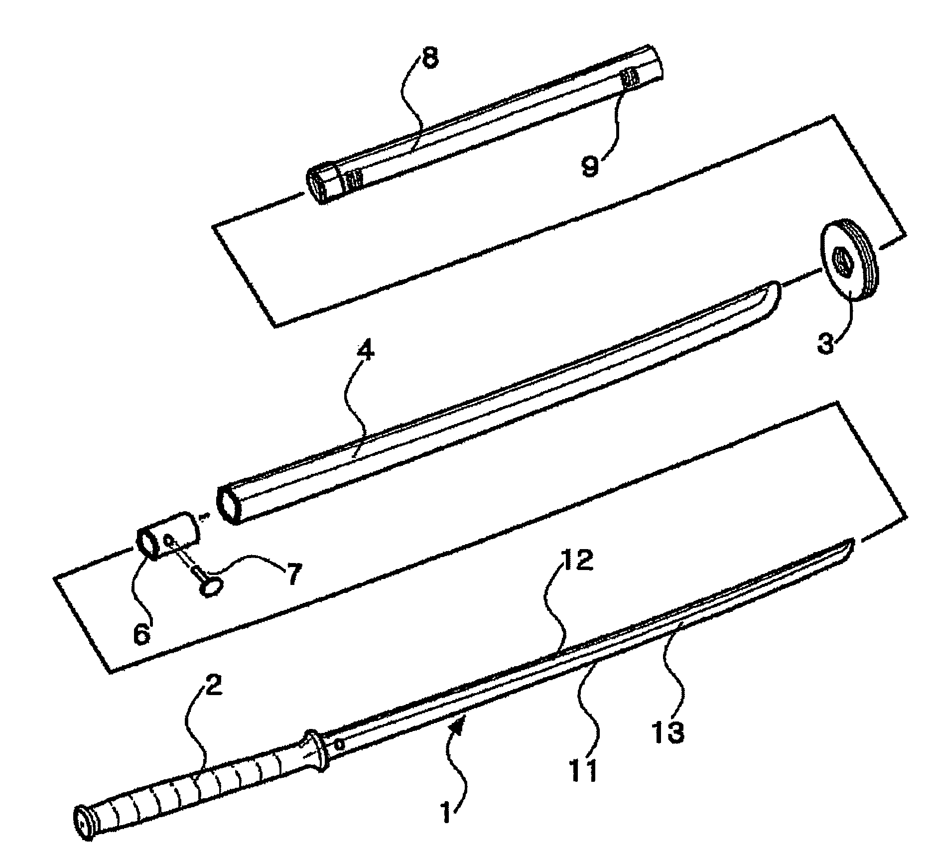 Fencing training sword