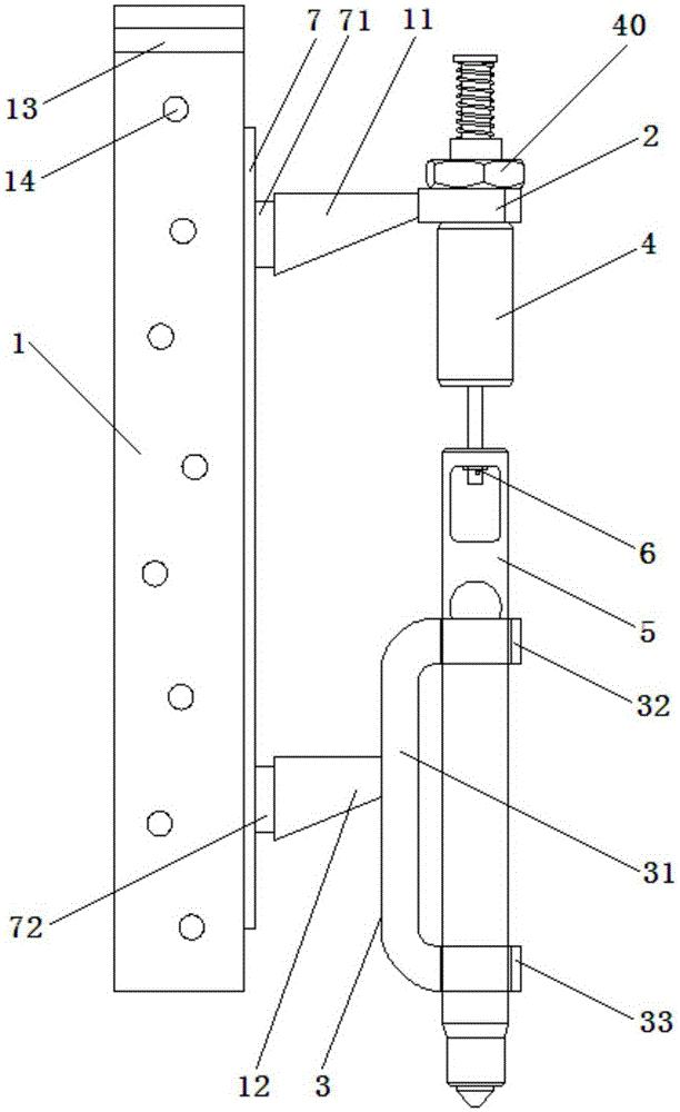 Electrical test head used for keyboard key testing