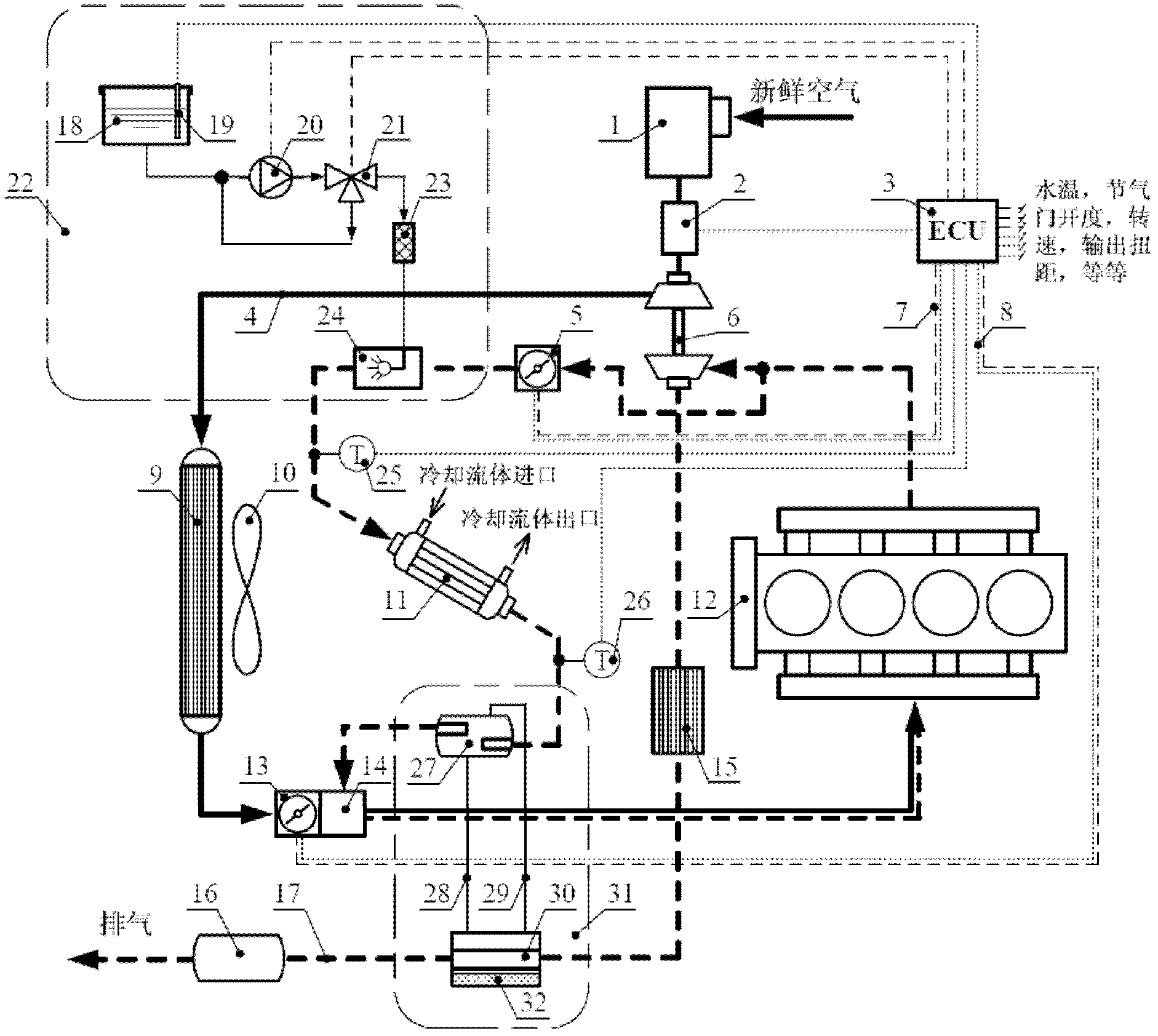 On-line spray descaling method and system for diesel engine exhaust gas recirculation cooler