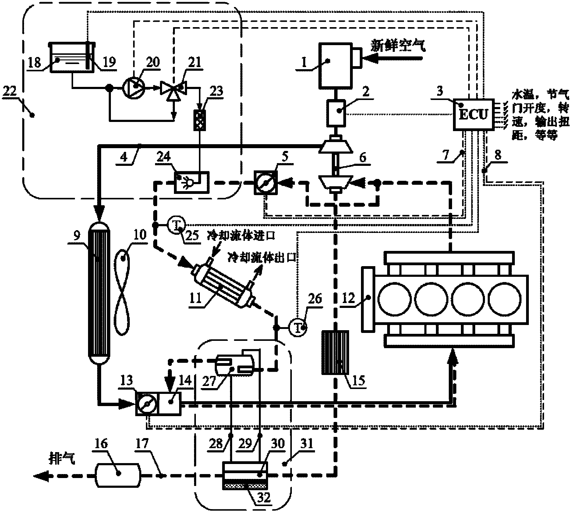 On-line spray descaling method and system for diesel engine exhaust gas recirculation cooler