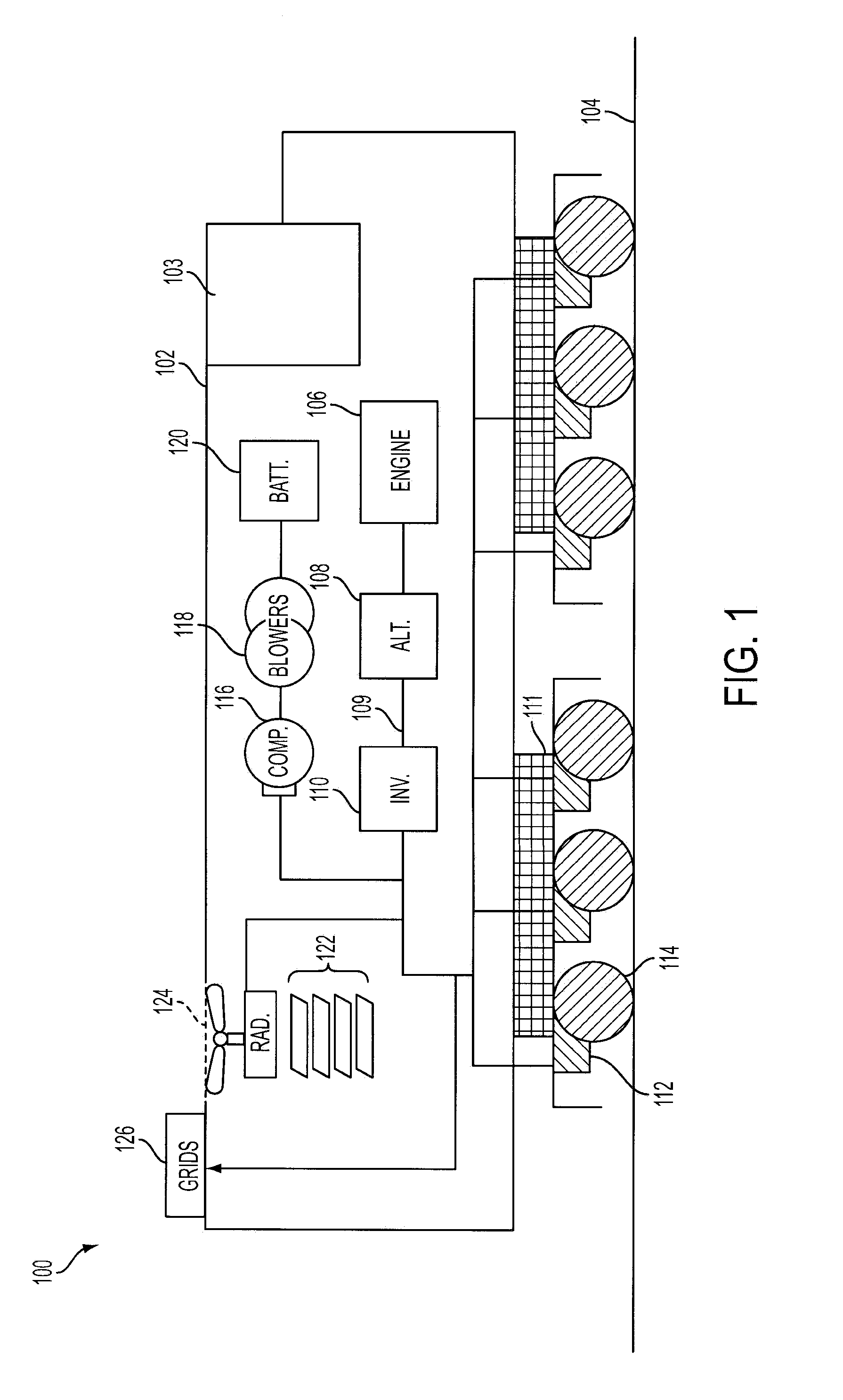 Method and system for wind-harnessed battery charging in a locomotive