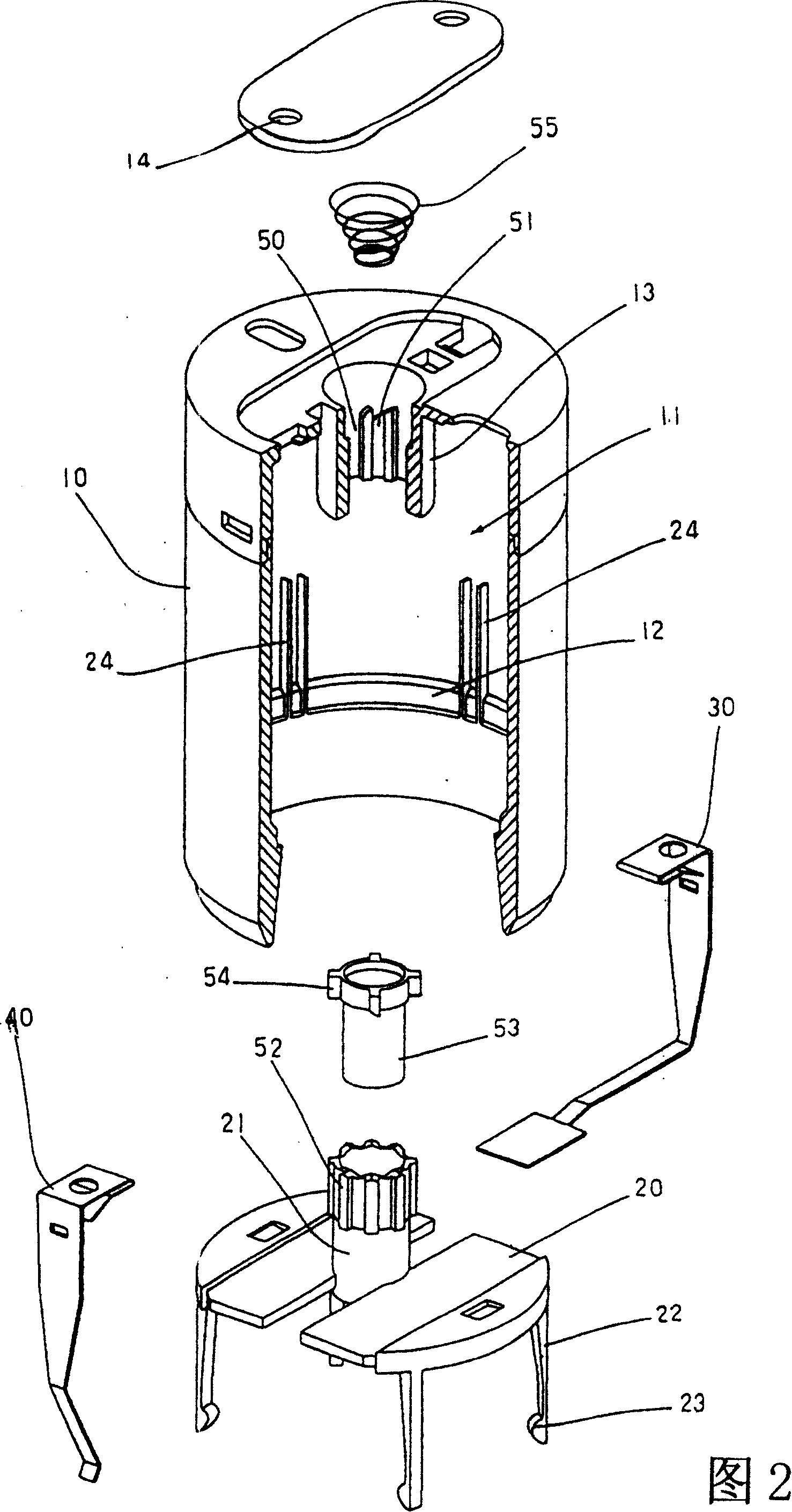 Pressing lamp socket