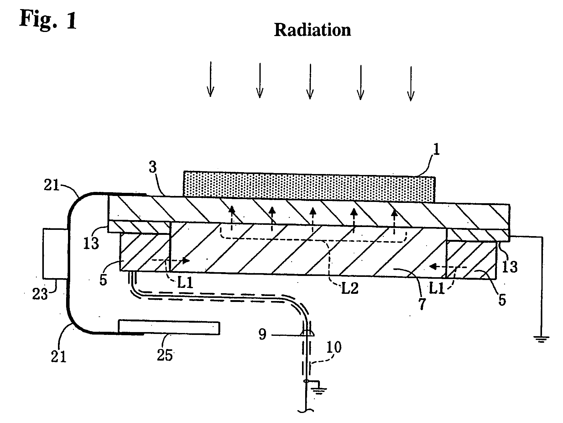 Two-dimensional radiation detector