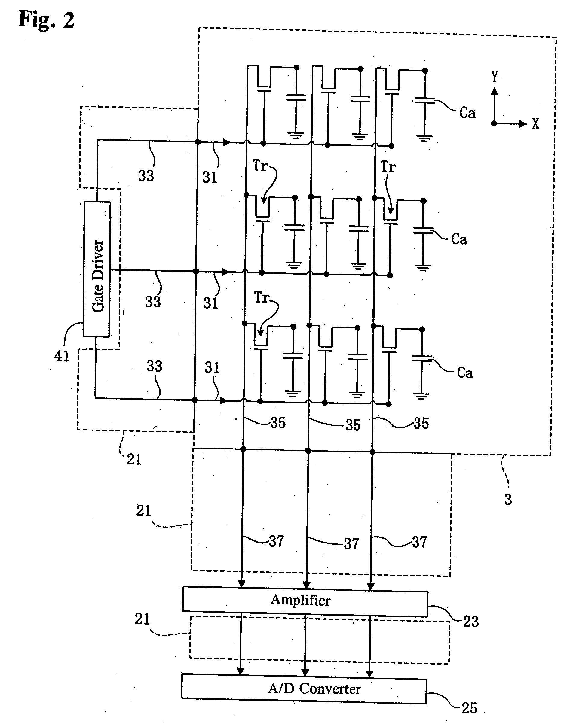 Two-dimensional radiation detector