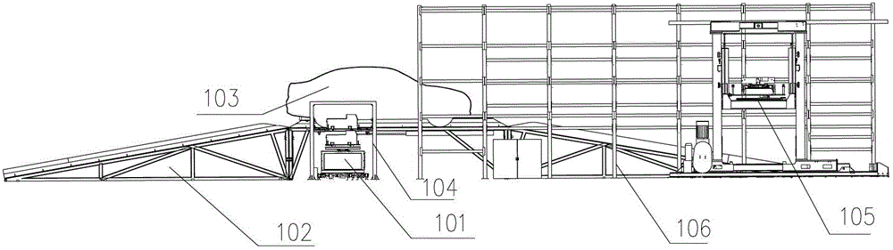 Chassis battery change system for electric passenger cars and method of the system