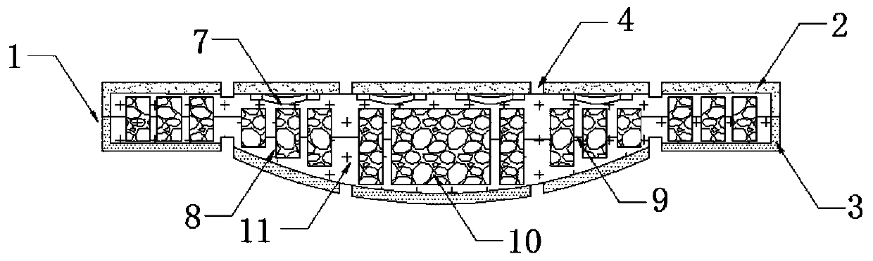 Diaper core body capable of quickly conducting fluid, preventing side leakage and preventing reverse osmosis