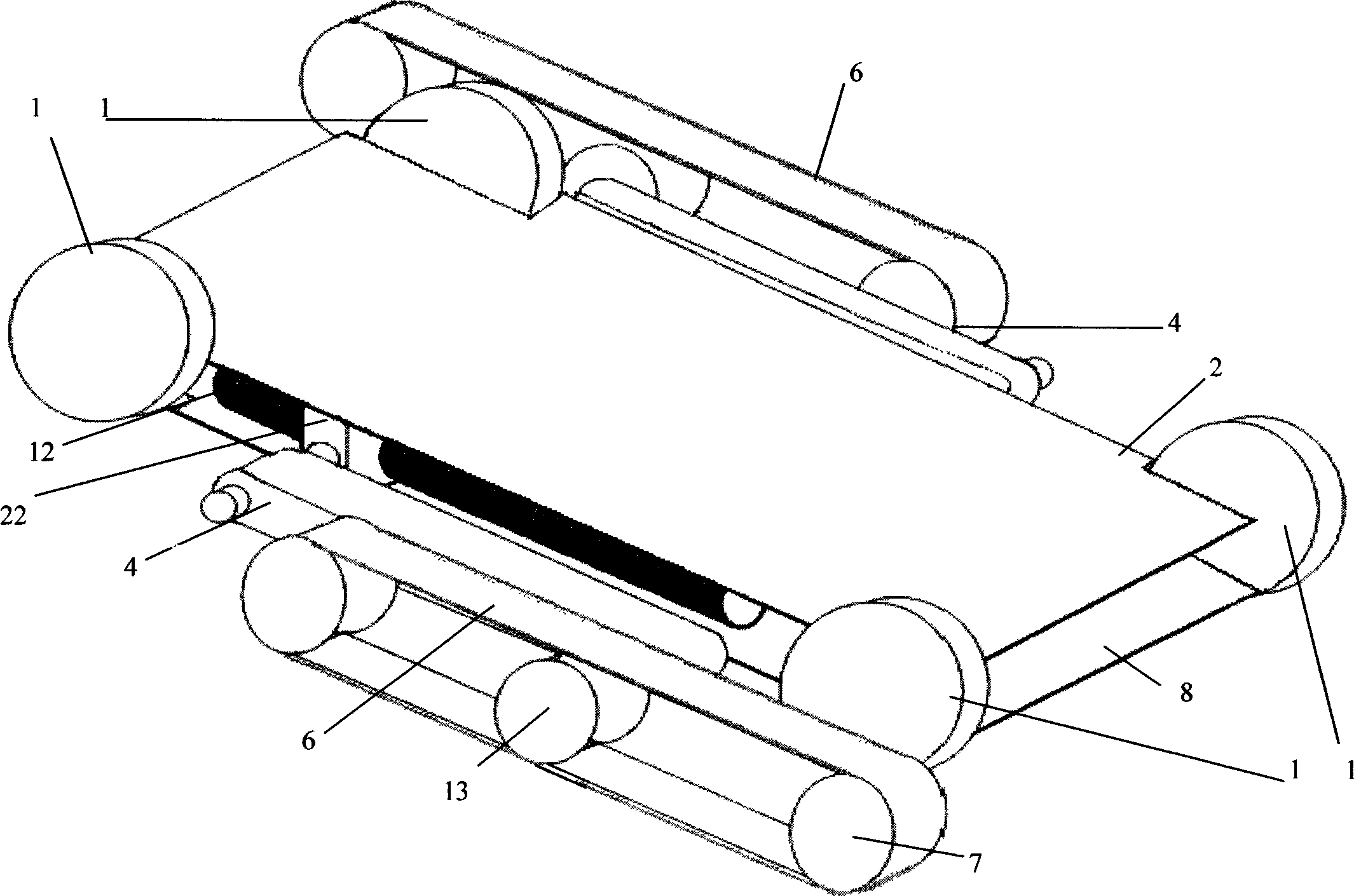 Multiple obstacle environment-adaptive combined mechanism robot device