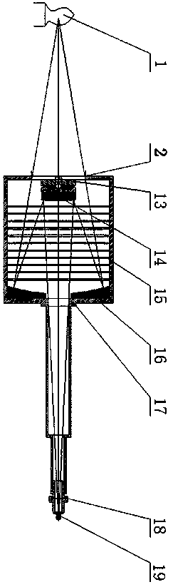 A measuring device for fixed-point capture of fluorescence intensity of flame free radicals