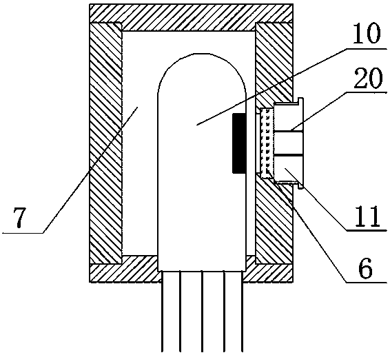 A measuring device for fixed-point capture of fluorescence intensity of flame free radicals