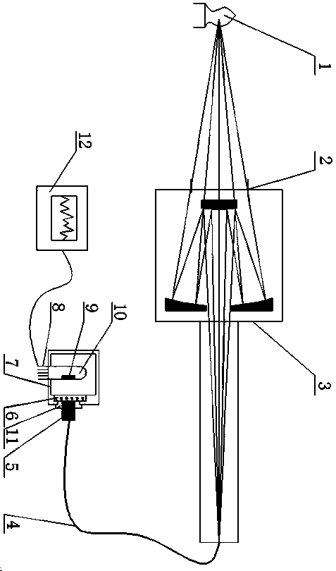 A measuring device for fixed-point capture of fluorescence intensity of flame free radicals