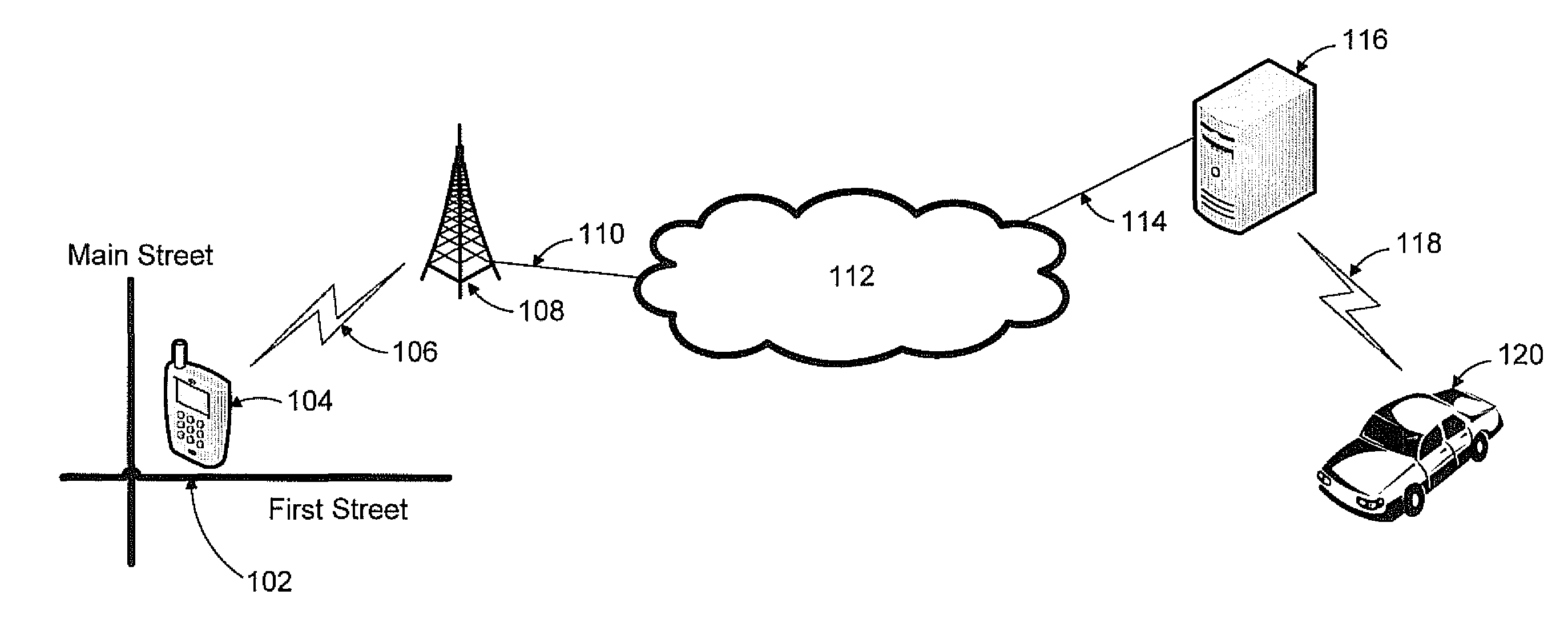 Automatic service vehicle hailing and dispatch system and method