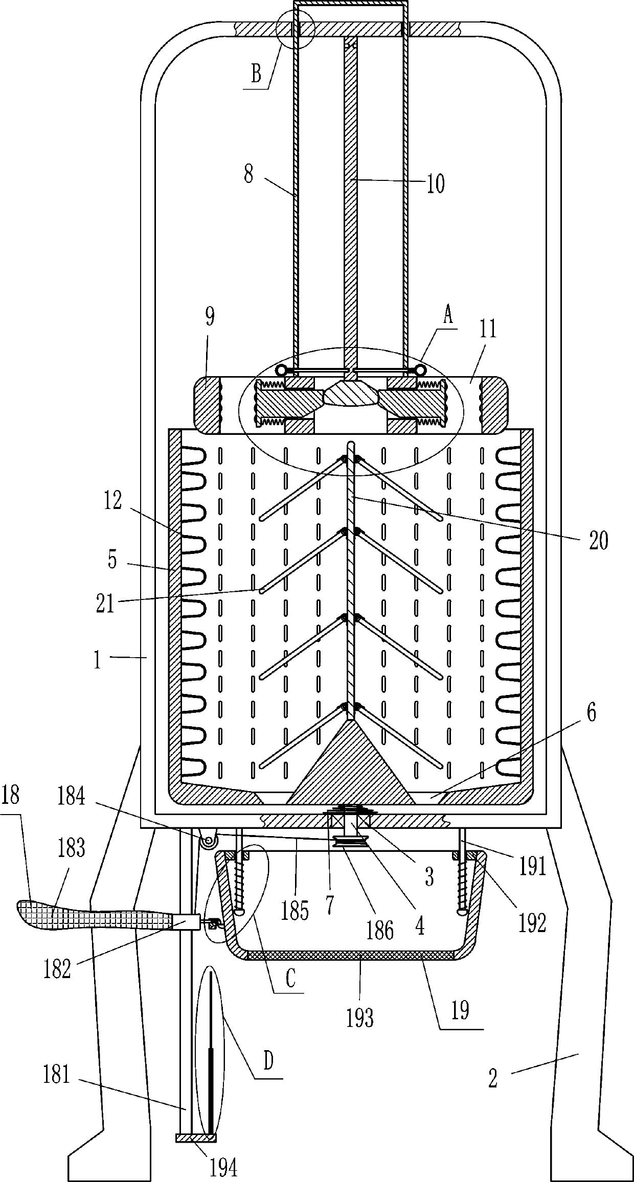 Sesame threshing machine