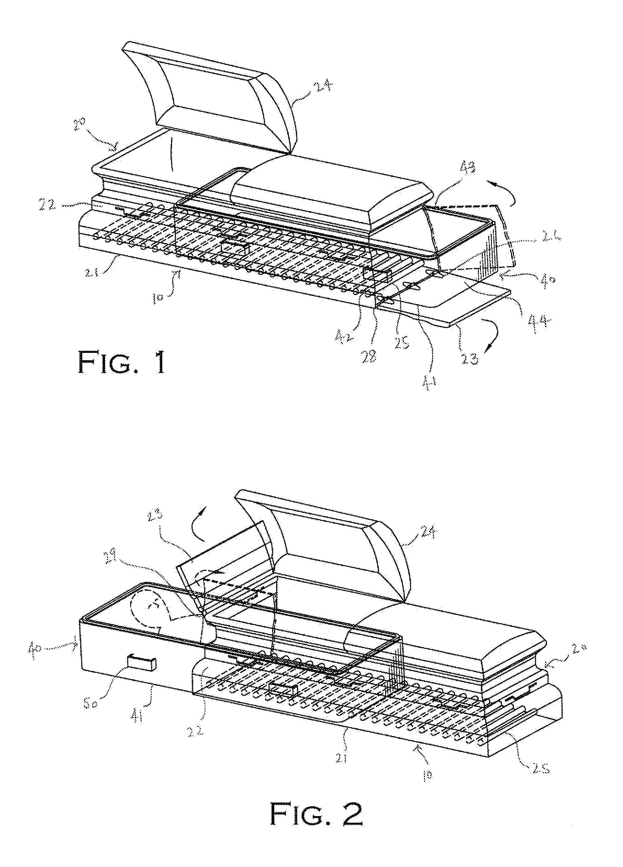 Casket Having Exchangeable Inner Shell And Associated Methods