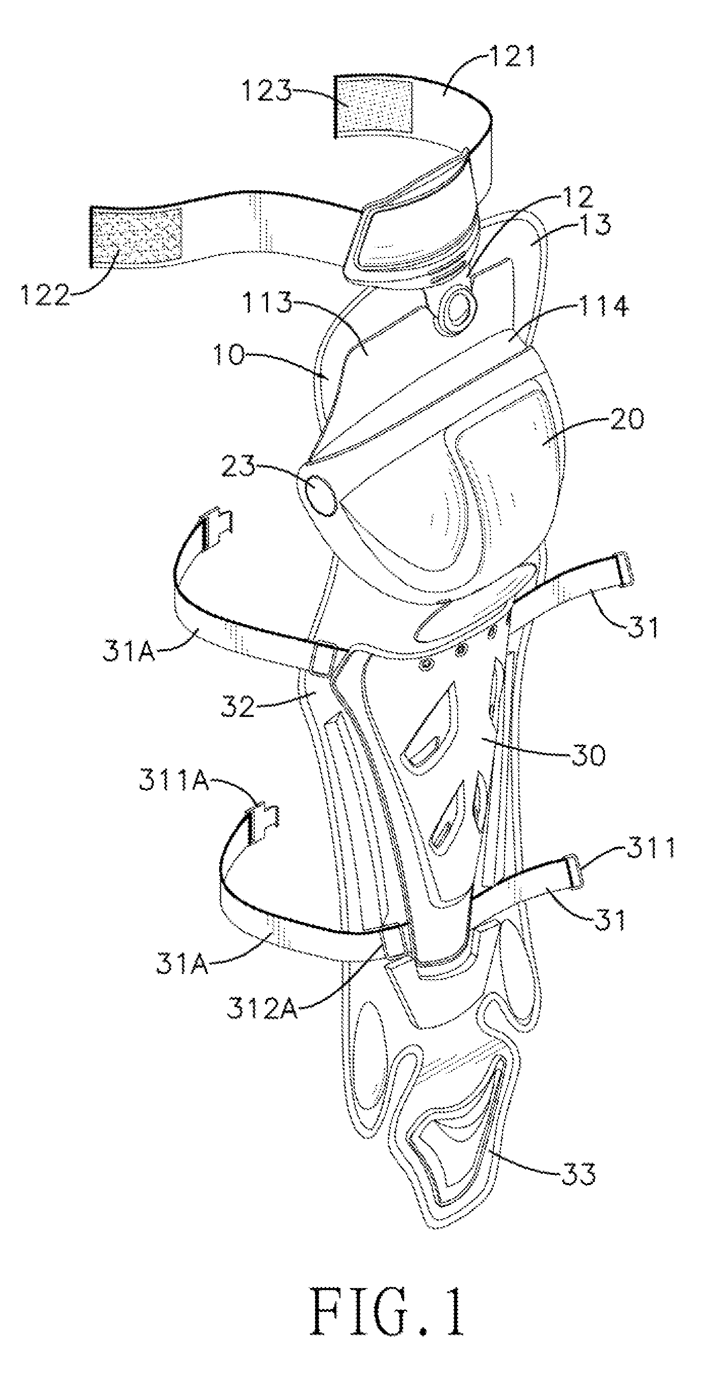 Catcher's leg guard