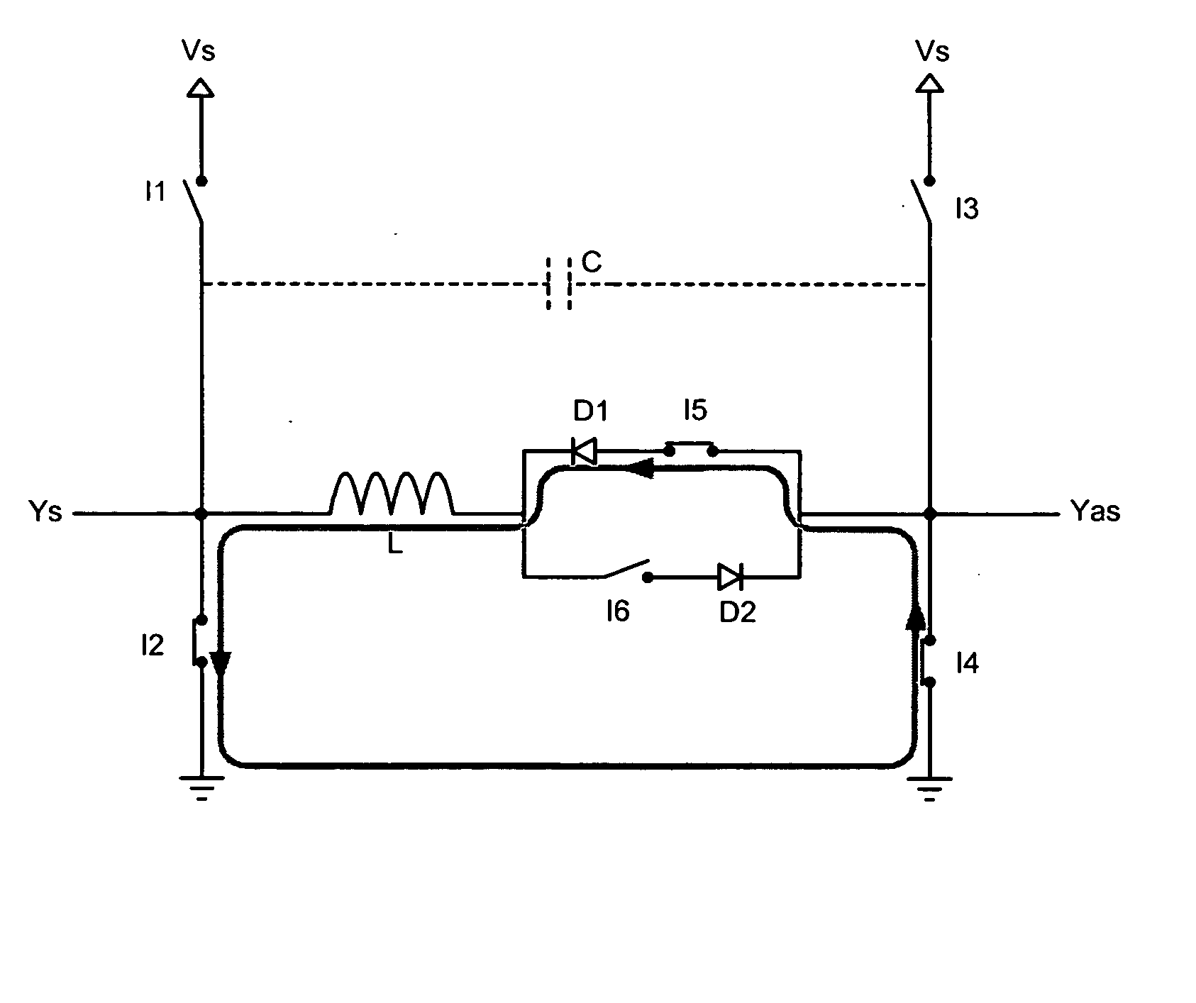 Generation of falling edges with energy recovery in a plasma display