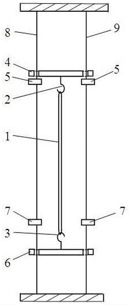 Testing device and testing method of hot-shrinkage rate of chemical fiber filament