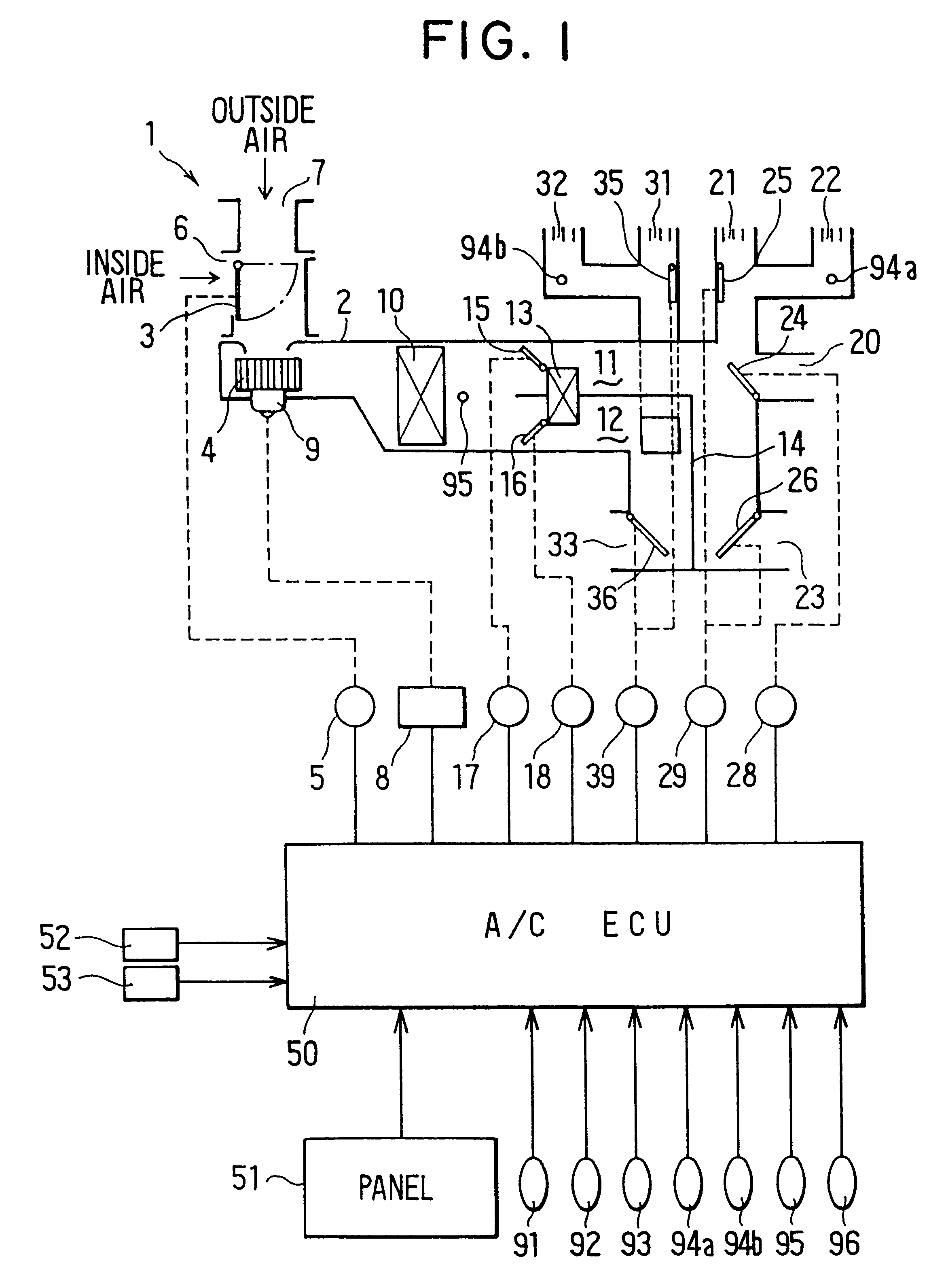 Vehicle air conditioner with louver operation control