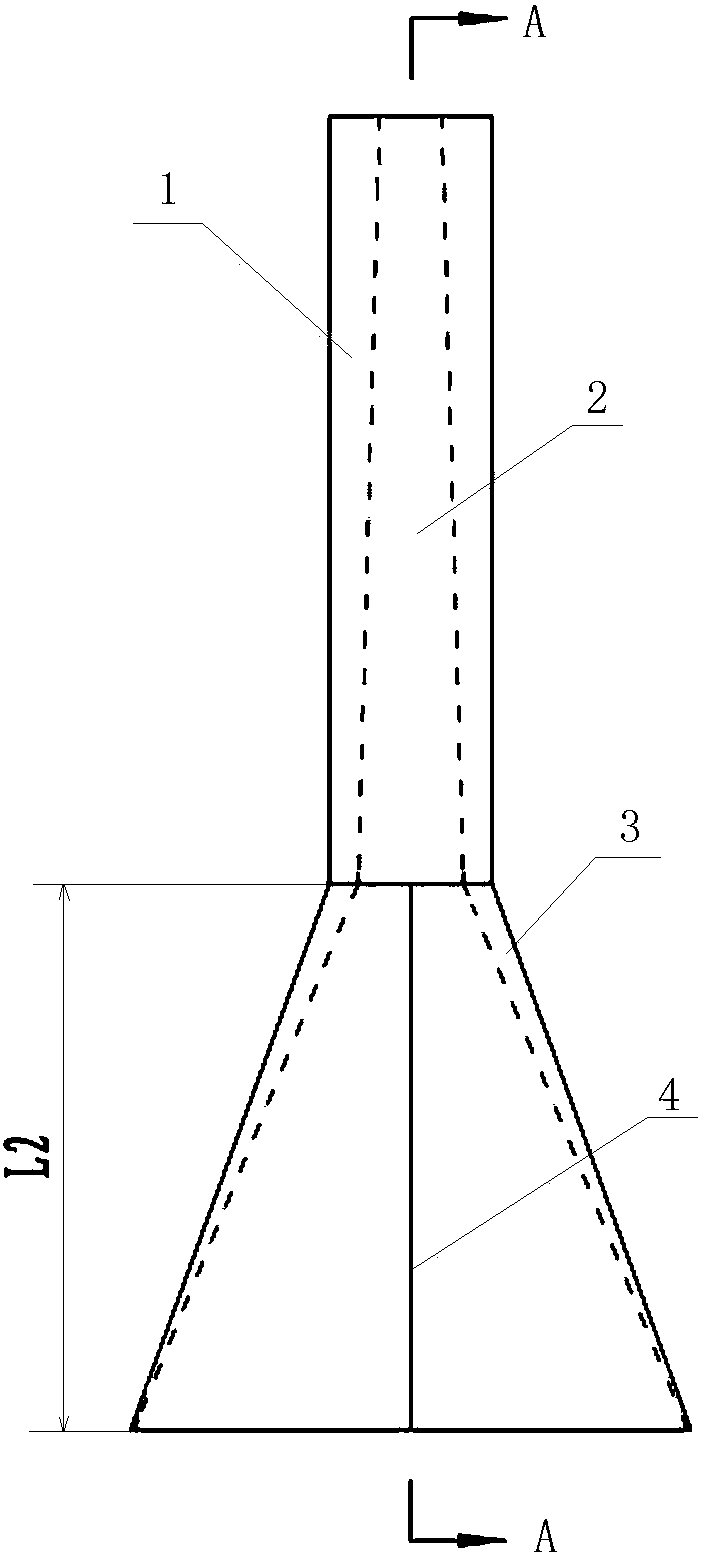 Filiform needle outlet device