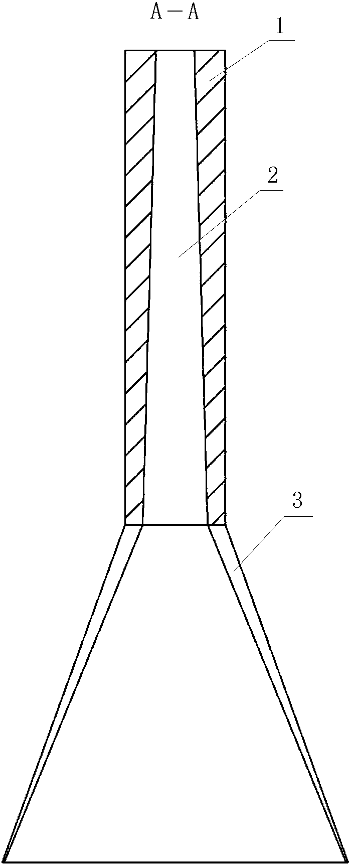 Filiform needle outlet device