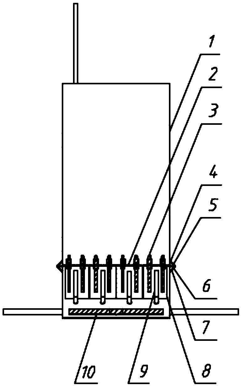 Denitrifying biological filter tank using integral water inlet and partition aeration backwashing