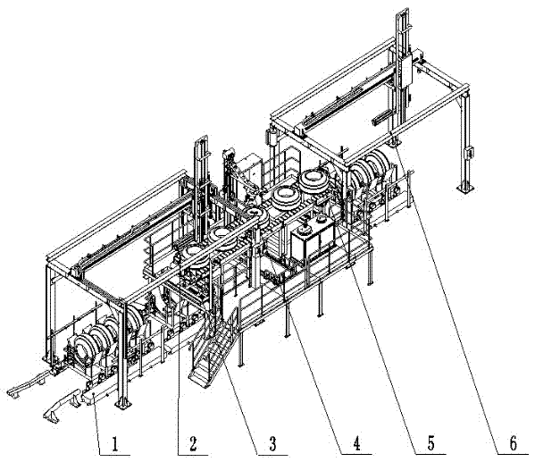 Centralized type automatic tyre interior spraying machine and achieving method thereof