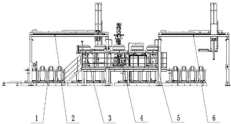 Centralized type automatic tyre interior spraying machine and achieving method thereof