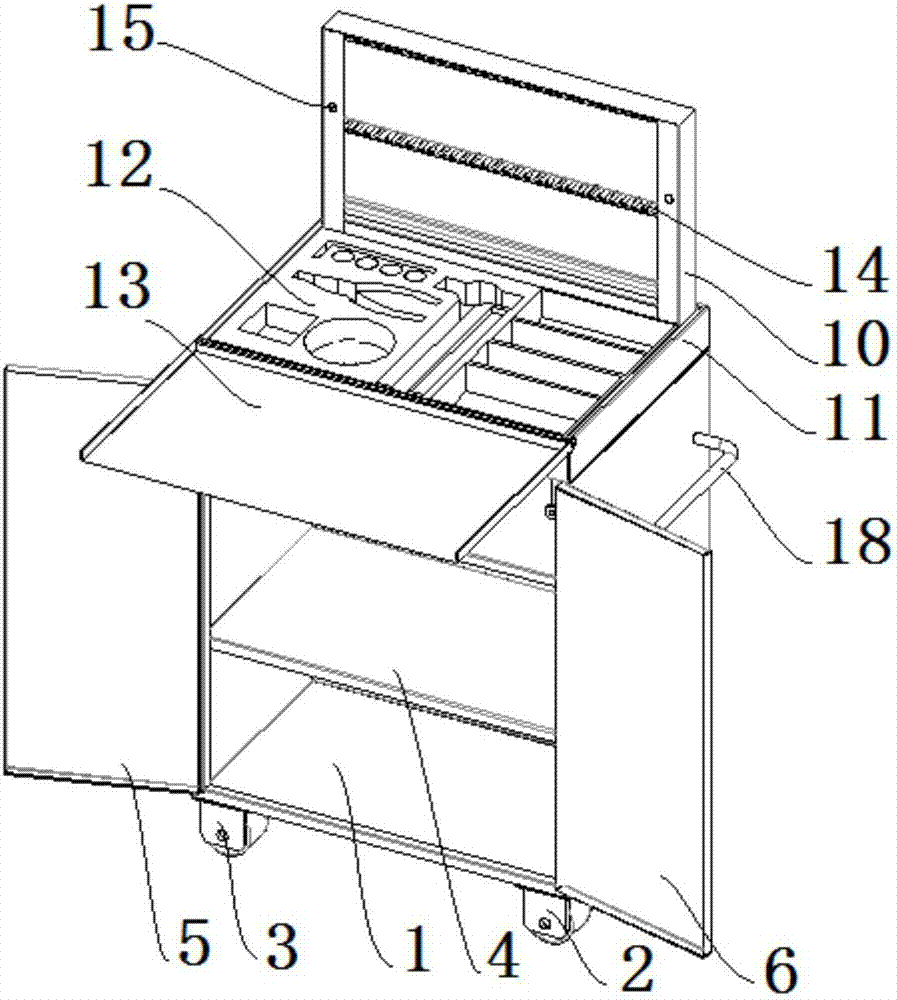 Use method of tool box for building site