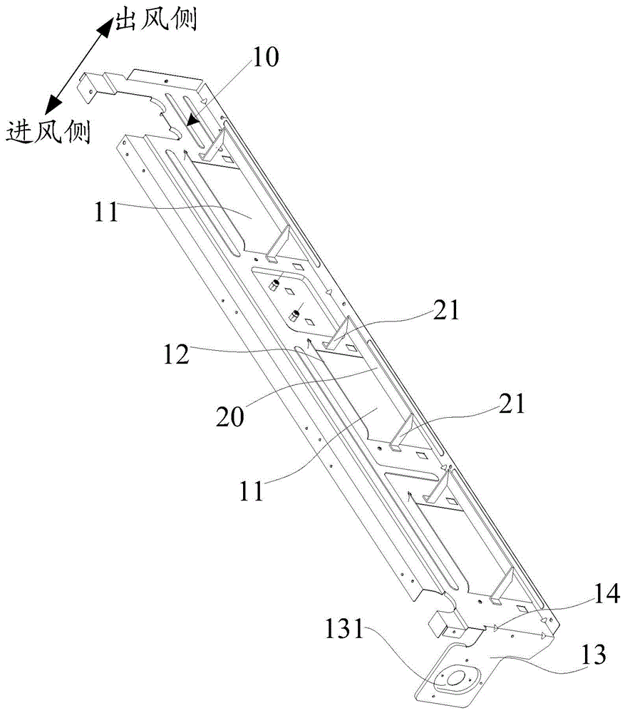 Base crane and fan assembly thereof