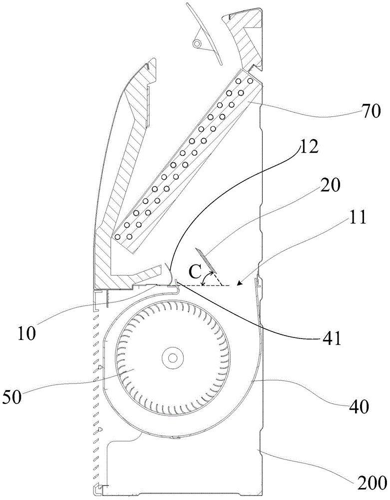 Base crane and fan assembly thereof