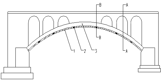 Reinforcing method of masonry arch bridge