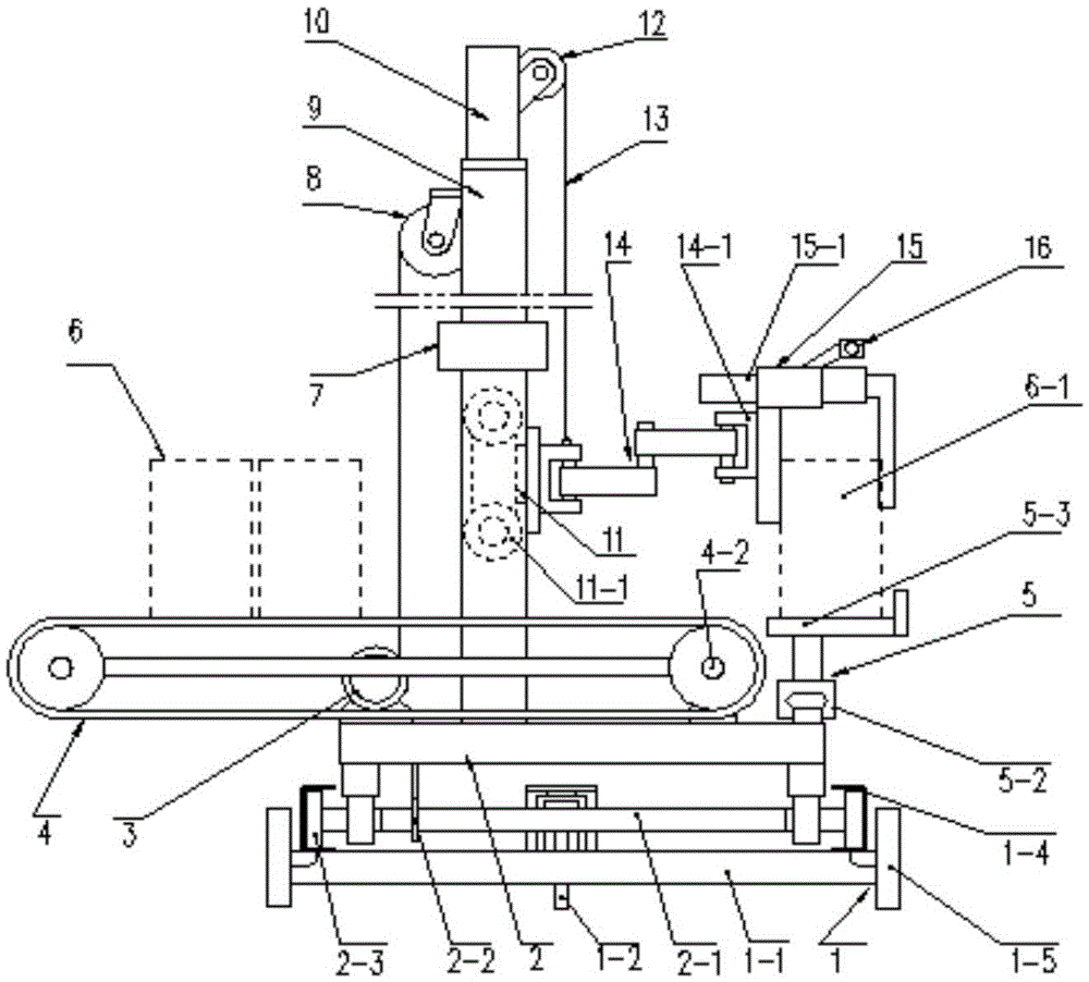 Foldable wall-laying machine and wall-laying method