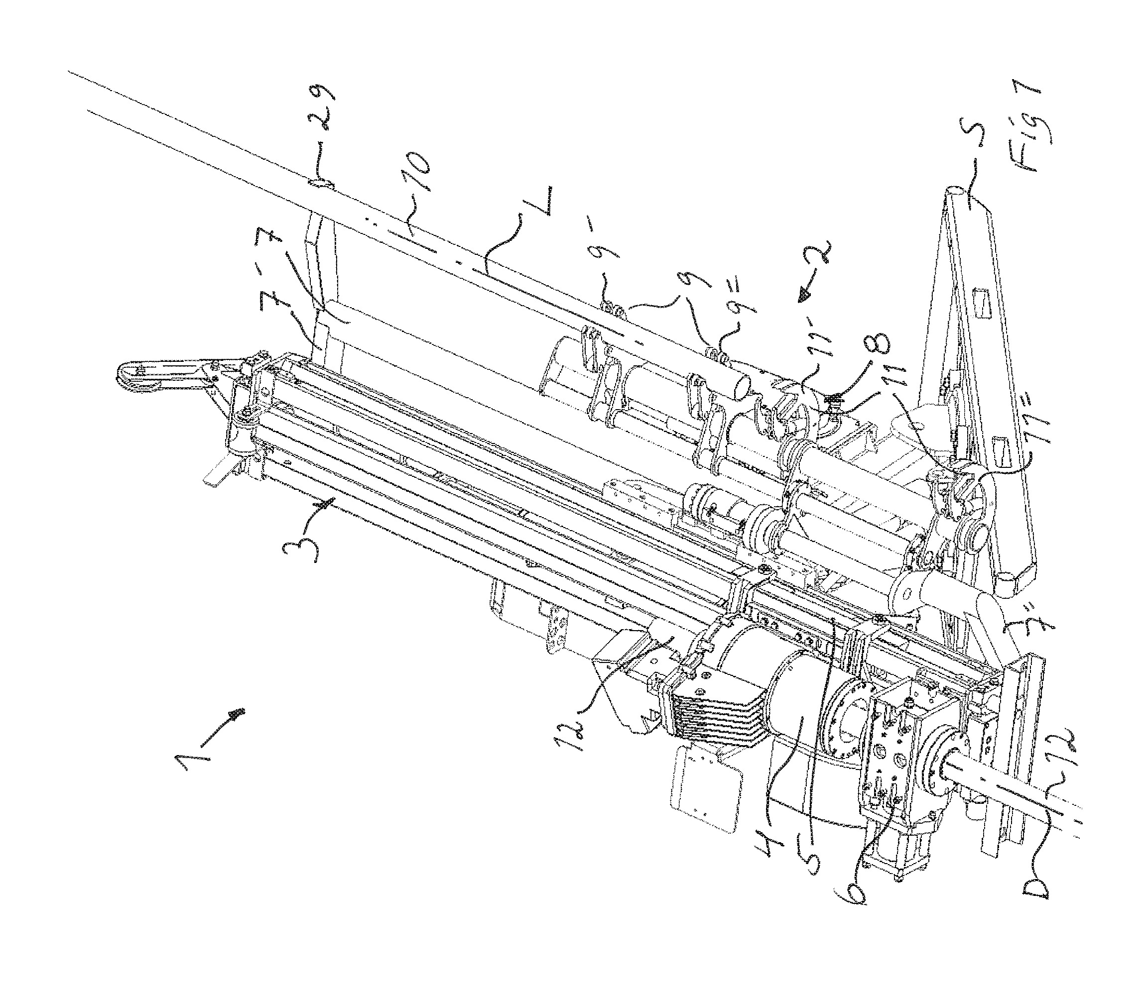 Device and method for handling drill string components in a drill rig and drill rig