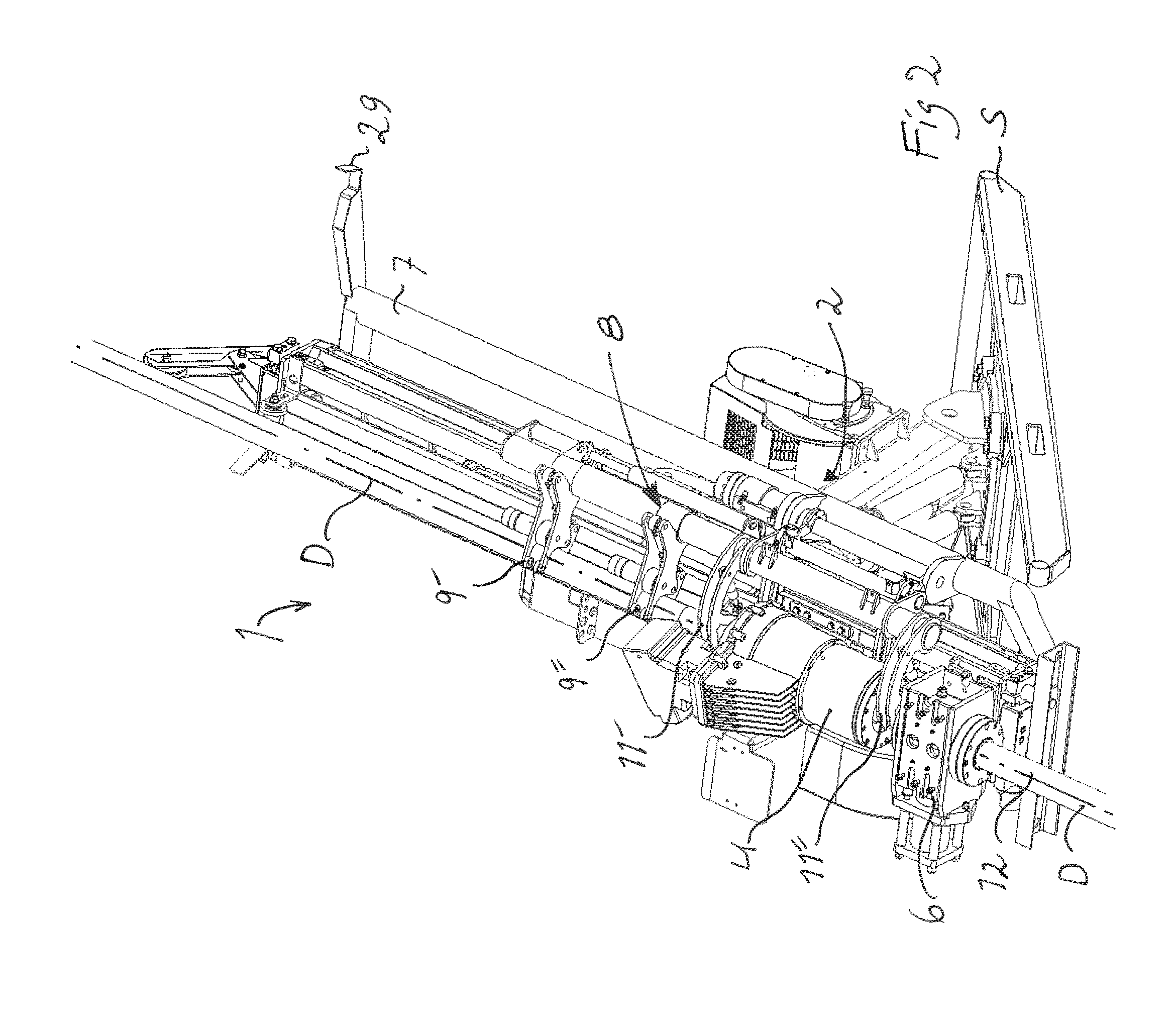 Device and method for handling drill string components in a drill rig and drill rig