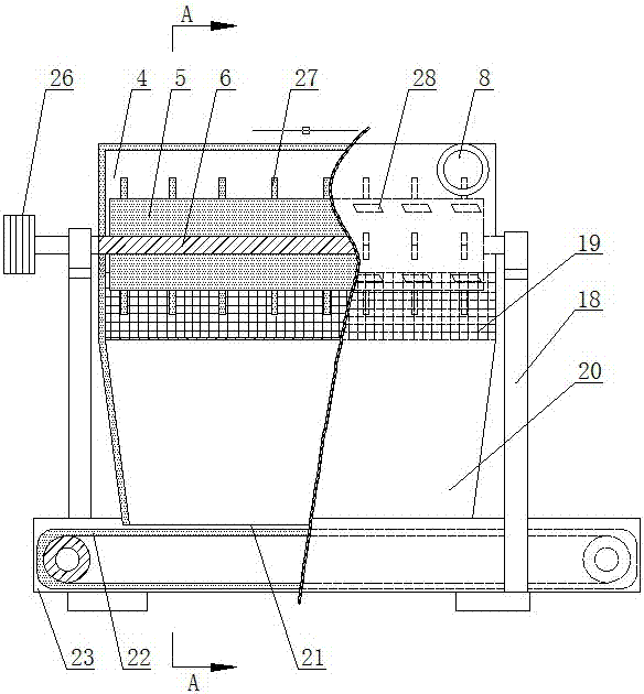 A ceramic fiber waste slag cotton mixing and shearing separator