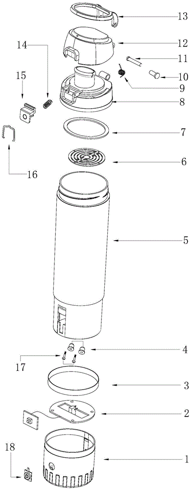 Electrolytic type hydrogen-rich health-care cup