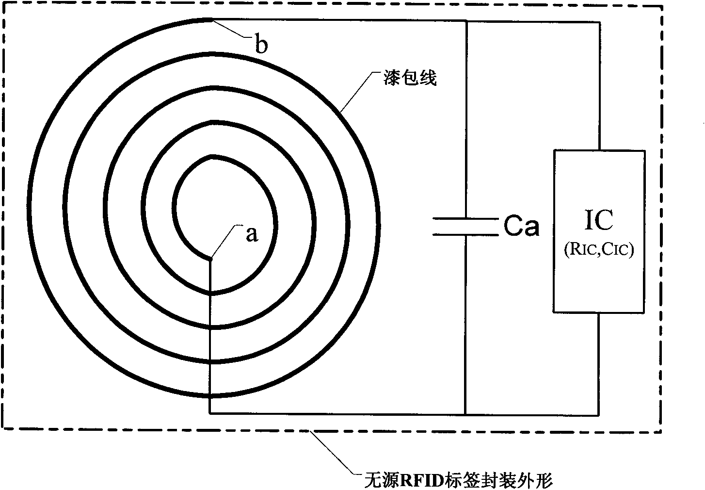 Low and high frequency high sensitivity RFID passive label and batch production method thereof