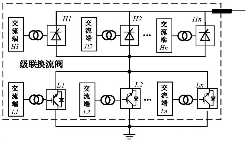 Layered series-parallel DC power transmission system and DC fault clearing method thereof