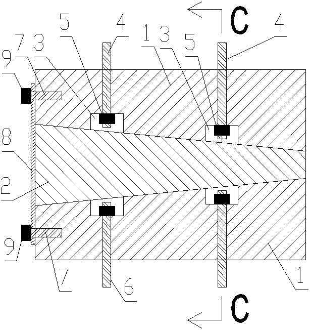 Cordwood temporary support base structure and construction method thereof