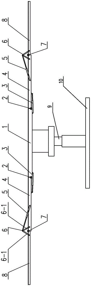 Double-folding type solar battery panel bearing device