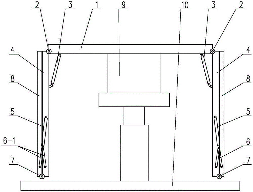 Double-folding type solar battery panel bearing device