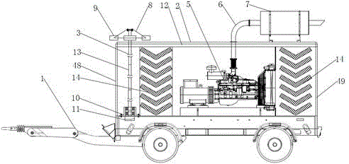 Mobile beacon generating set