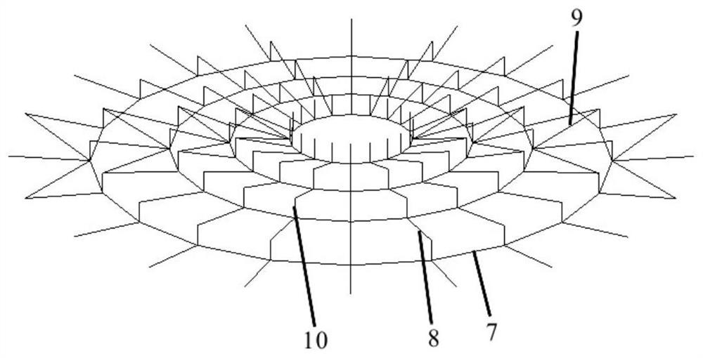 Large-span space suspended spoke type truss structure system and construction method